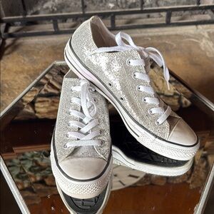 Silver Glitter Women's Sneakers